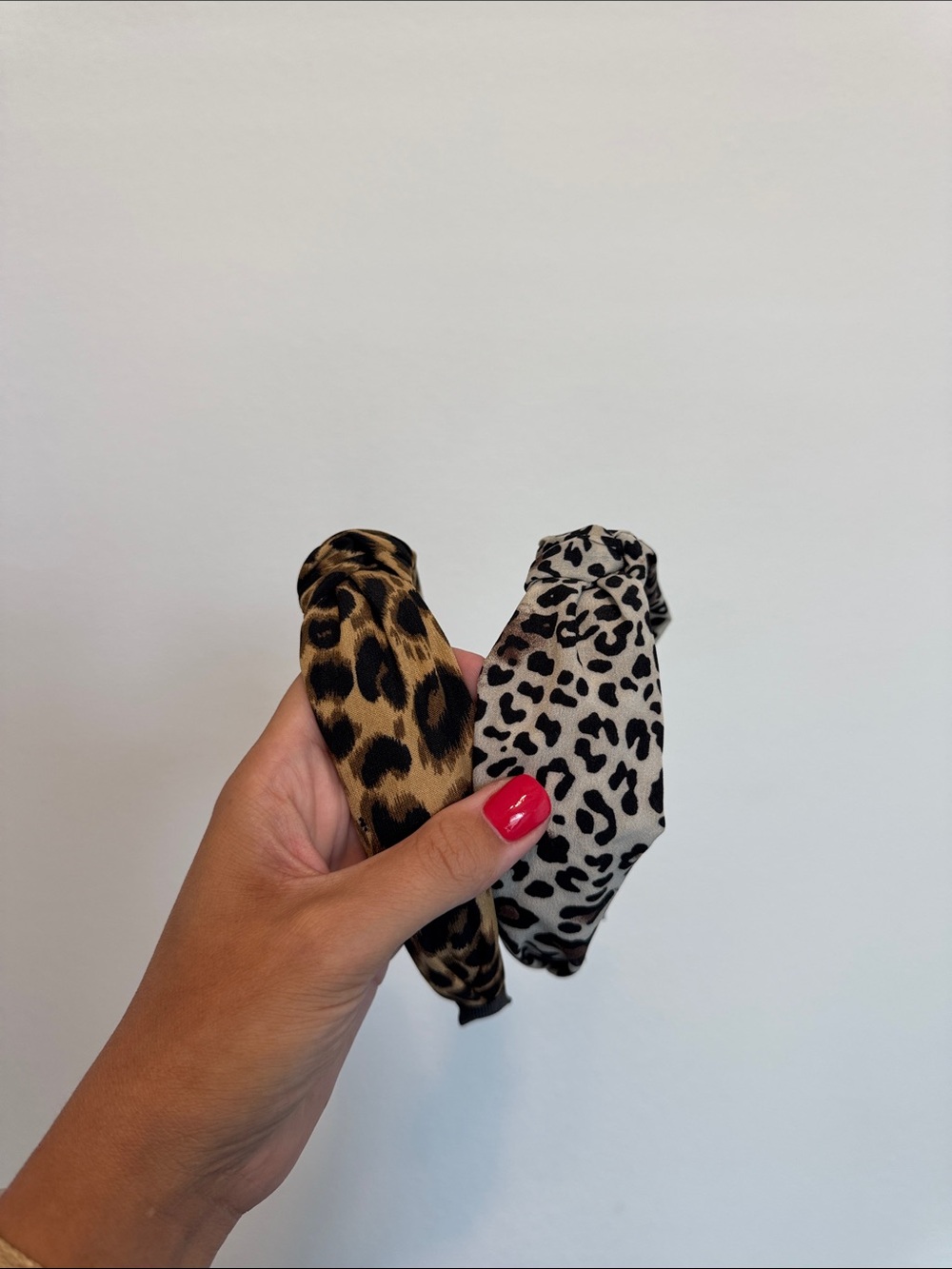 Amazon Leopard Print Knotted Headbands in Brown and Cream